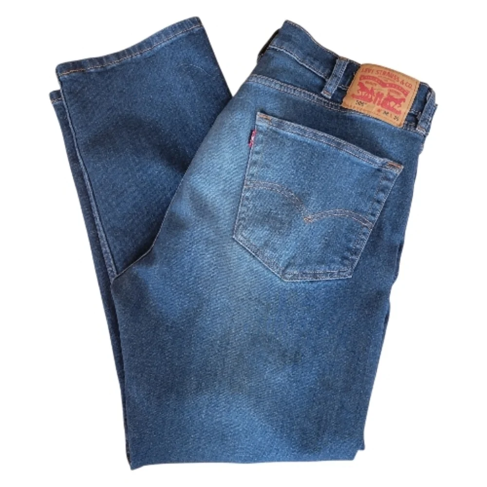 Levi's 505‎ Mens Blue Straight Leg Denim Jeans Size 38x29